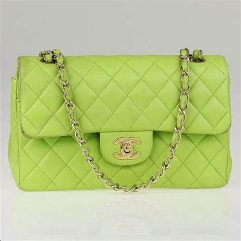 chanel lime green|dark green Chanel bag.